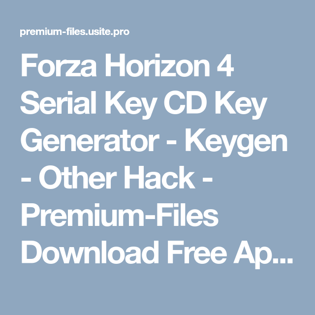 forza horizon 4 download key